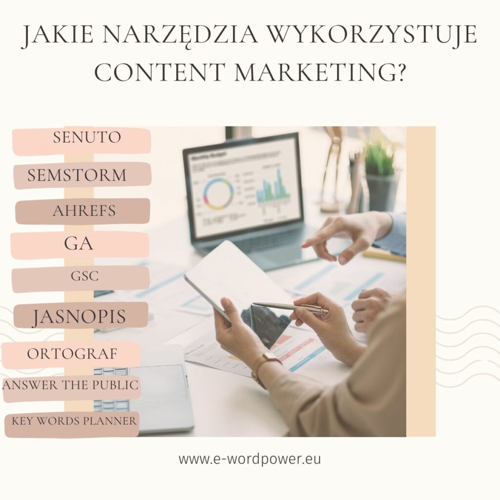 jakie narzędzia wykorzystuje content marketing