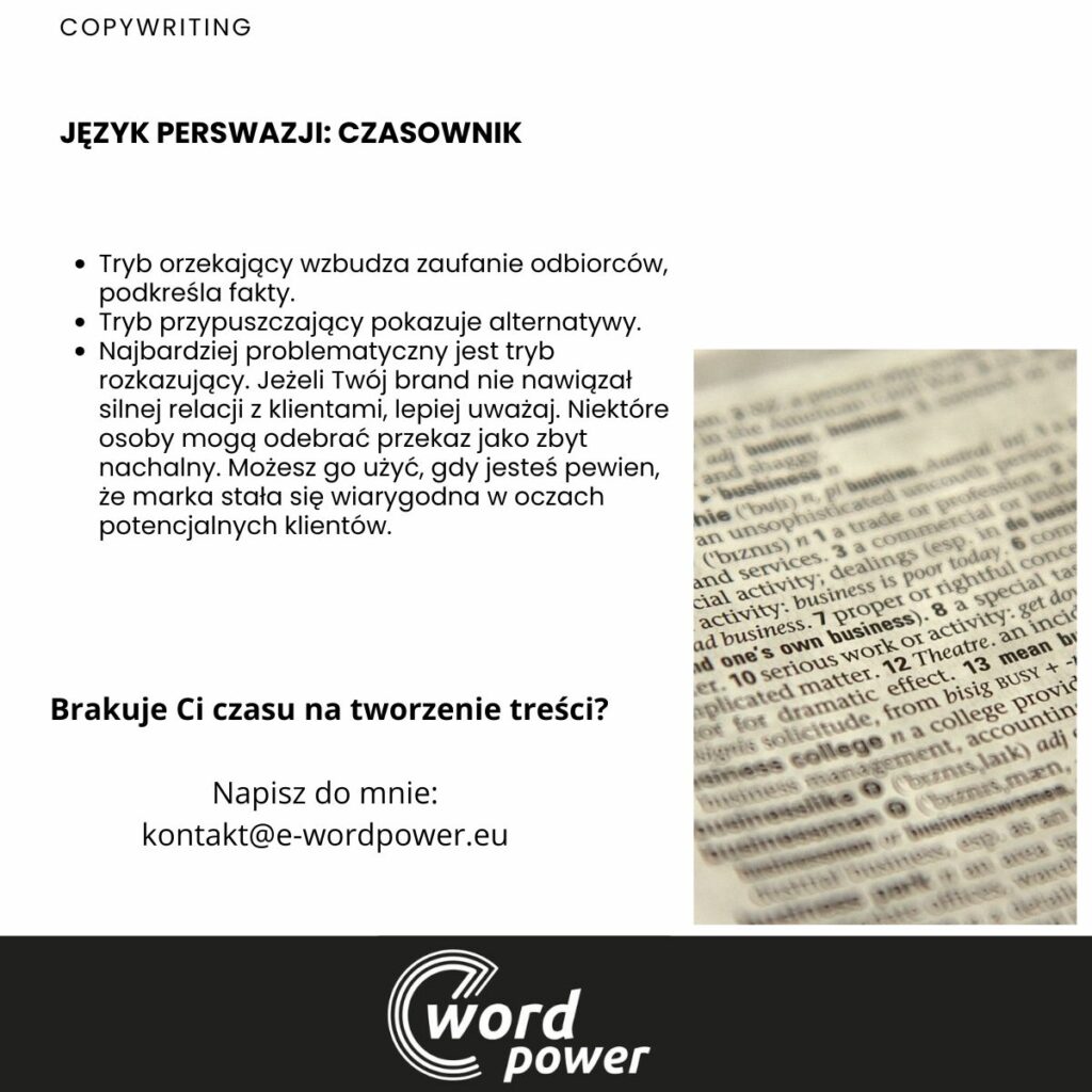 język perswazji: czasownik