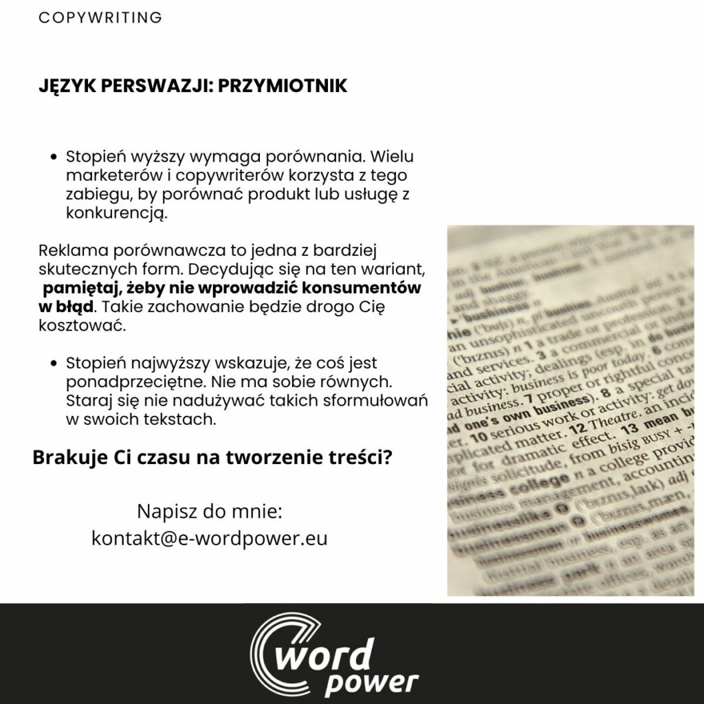 język perswazji: przymiotnik