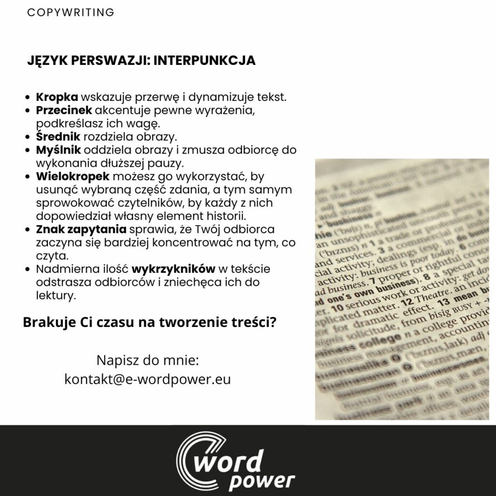 język perswazji: interpunkcja